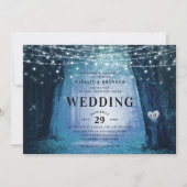 Invitation Evermore | Forêt de fée enchantée | Mariage bleu (Devant)
