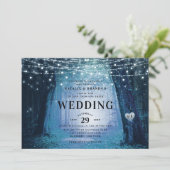 Invitation Evermore | Forêt de fée enchantée | Mariage bleu (Debout devant)