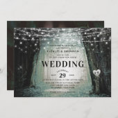 Invitation Evermore | Forêt de fée enchantée | Mariage de la  (Devant / Derrière)