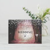 Invitation Evermore | Forêt de fée enchantée | Mariage rose (Debout devant)