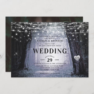 Invitation Evermore   Forêt de fée enchantée   Mariage violet