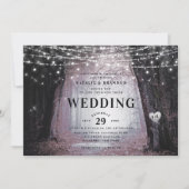Invitation Evermore | Forêt de fée enchantée | Mauve Mariage (Devant)