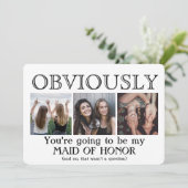 Invitation Évidemment Maid of Honor Bridesmaid Proposition dr (Debout devant)