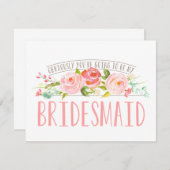 Invitation Évidemment mon Bridesmaid Rose Garden (Devant / Derrière)