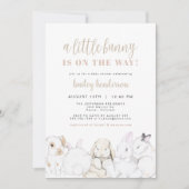Invitation EVIE Cute Pastel Aquarelle Bunny Baby shower (Devant)