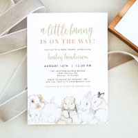 EVIE Cute Pastel Aquarelle Bunny Baby shower