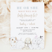 Invitation EVIE mignonne Pastel Aquarelle Bunny Genre Révélat