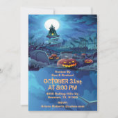 Invitation Evil Graveyard Citrouilles Adulte Hallo (Devant)