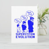 Invitation évolution de superstition drôle (Debout devant)