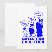 Invitation évolution de superstition drôle (Devant / Derrière)