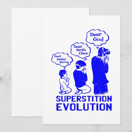 Invitation évolution de superstition drôle (Devant / Derrière)