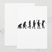 Invitation Évolution drôle de l'histoire de l'homme de golf (Devant / Derrière)