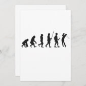 Invitation Évolution drôle de l'homme Histoire du golf  (Devant / Derrière)