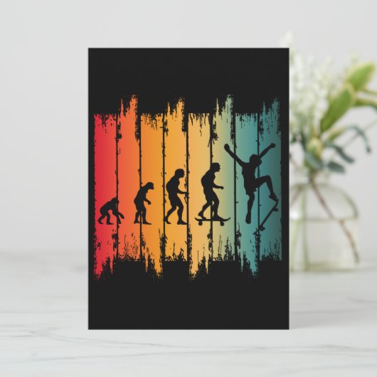 Invitation Évolution du skateur de skateboard (Debout devant)