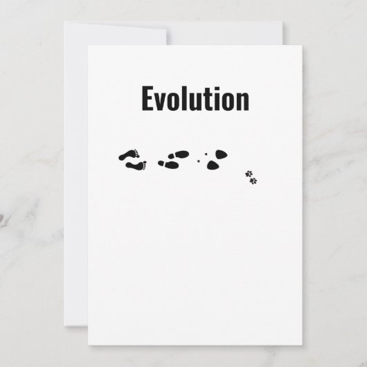 Invitation Evolution Femmes avec Chats Chiens Première Femme (Devant)