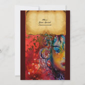 Invitation EXCALIBUR 1, rouge vif, parchemin rose violet (Dos)