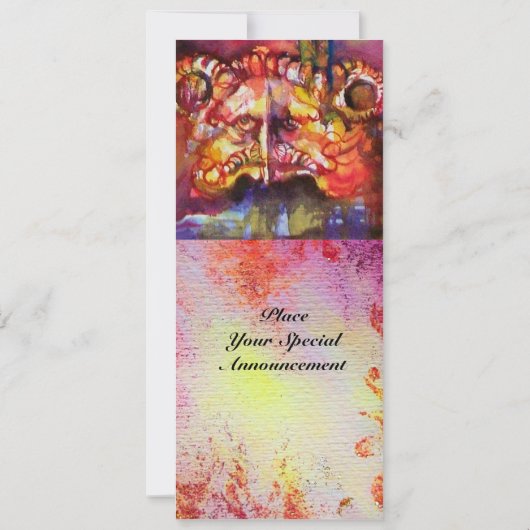 Invitation EXCALIBUR 1, rouge vif, violet rose (Dos)