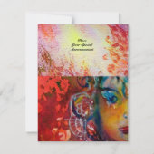 Invitation EXCALIBUR 2, rouge vif , rose pourpre (Dos)