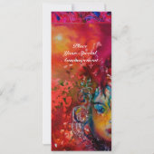 Invitation EXCALIBUR 2, rouge vif , rose pourpre (Dos)