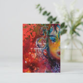 Invitation EXCALIBUR 2, rouge vif, rose violet (Debout devant)