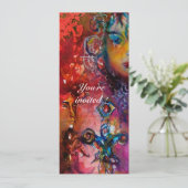 Invitation EXCALIBUR 2, rouge vif, violet rose (Debout devant)