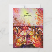 Invitation EXCALIBUR 3, rouge vif, rose violet (Dos)