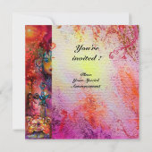 Invitation EXCALIBUR 3 , rouge vif , rose violet (Dos)