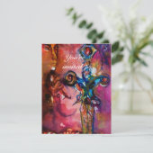 Invitation EXCALIBUR 4, rouge vif , rose pourpre (Debout devant)