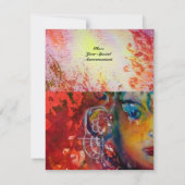 Invitation EXCALIBUR 5, rouge vif, rose violet (Dos)