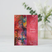 Invitation EXCALIBUR, fuchsia violette rouge vif (Debout devant)