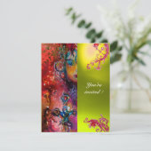 Invitation EXCALIBUR gemme rouge vif, rose bleu orange jaune (Debout devant)