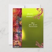 Invitation EXCALIBUR gemme rouge vif, rose bleu orange jaune (Dos)