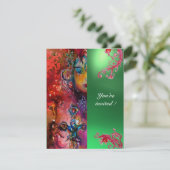 Invitation EXCALIBUR gemme rouge vif, rose, bleu, orange, ver (Debout devant)