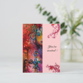 Invitation EXCALIBUR, rouge rose vif (Debout devant)