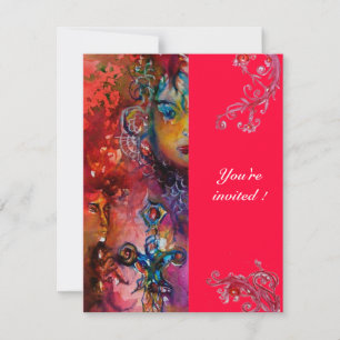 Invitation EXCALIBUR, rouge vif
