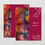 Invitation EXCALIBUR, rouge vif (Devant / Derrière)