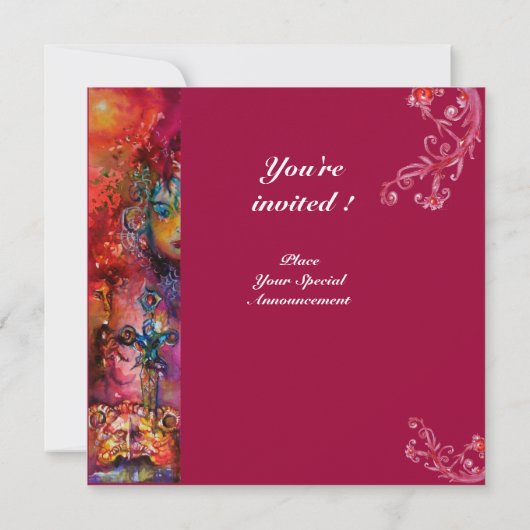 Invitation EXCALIBUR, rouge vif, (Dos)