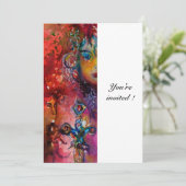 Invitation EXCALIBUR, rouge vif, blanc (Debout devant)