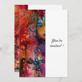 Invitation EXCALIBUR, rouge vif, blanc (Devant / Derrière)