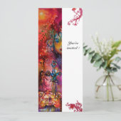 Invitation EXCALIBUR, rouge vif, blanc (Debout devant)