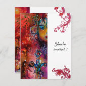 Invitation EXCALIBUR, rouge vif blanc (Devant / Derrière)