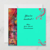 Invitation EXCALIBUR, rouge vif, bleu (Dos)