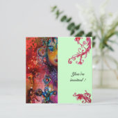 Invitation EXCALIBUR, rouge vif, bleu (Debout devant)