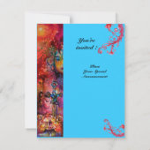 Invitation EXCALIBUR , rouge vif , bleu (Dos)