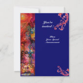 Invitation EXCALIBUR , rouge vif , bleu (Dos)