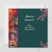 Invitation EXCALIBUR , rouge vif , bleu (Dos)
