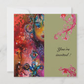 Invitation EXCALIBUR, rouge vif, gris (Devant)