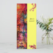 Invitation EXCALIBUR, rouge vif, jaune rose (Debout devant)