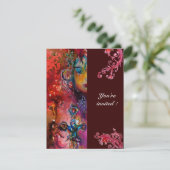 Invitation EXCALIBUR, rouge vif, marron (Debout devant)