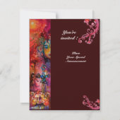 Invitation EXCALIBUR, rouge vif, marron (Dos)